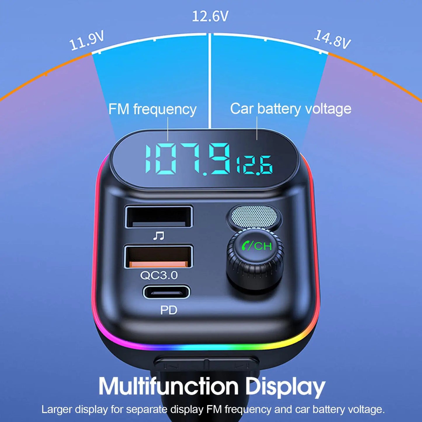 Auto Bluetooth FM Transmitter Bluetooth 5.0