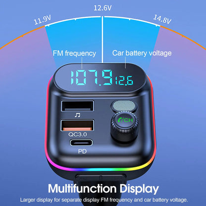 Auto Bluetooth FM Transmitter Bluetooth 5.0