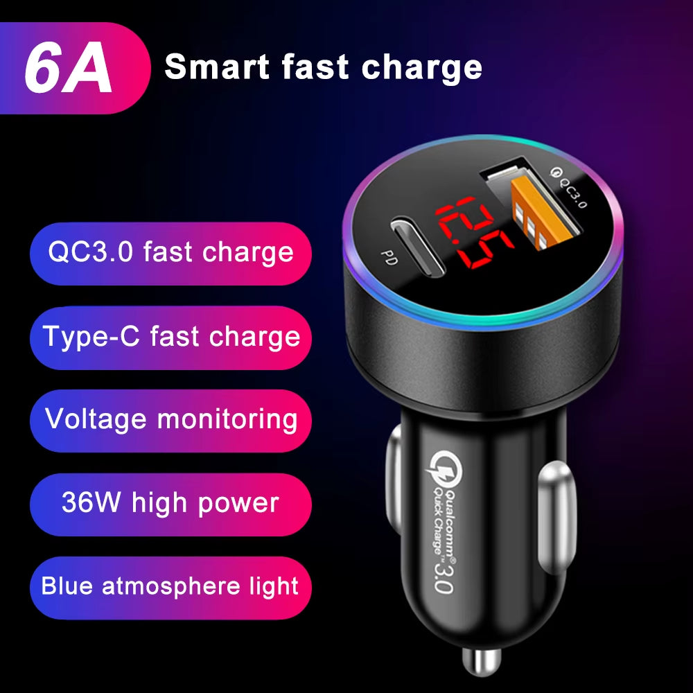 12v snel lader lader usb a en usb c