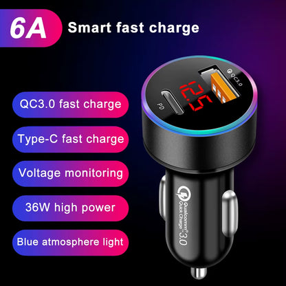 12v snel lader lader usb a en usb c