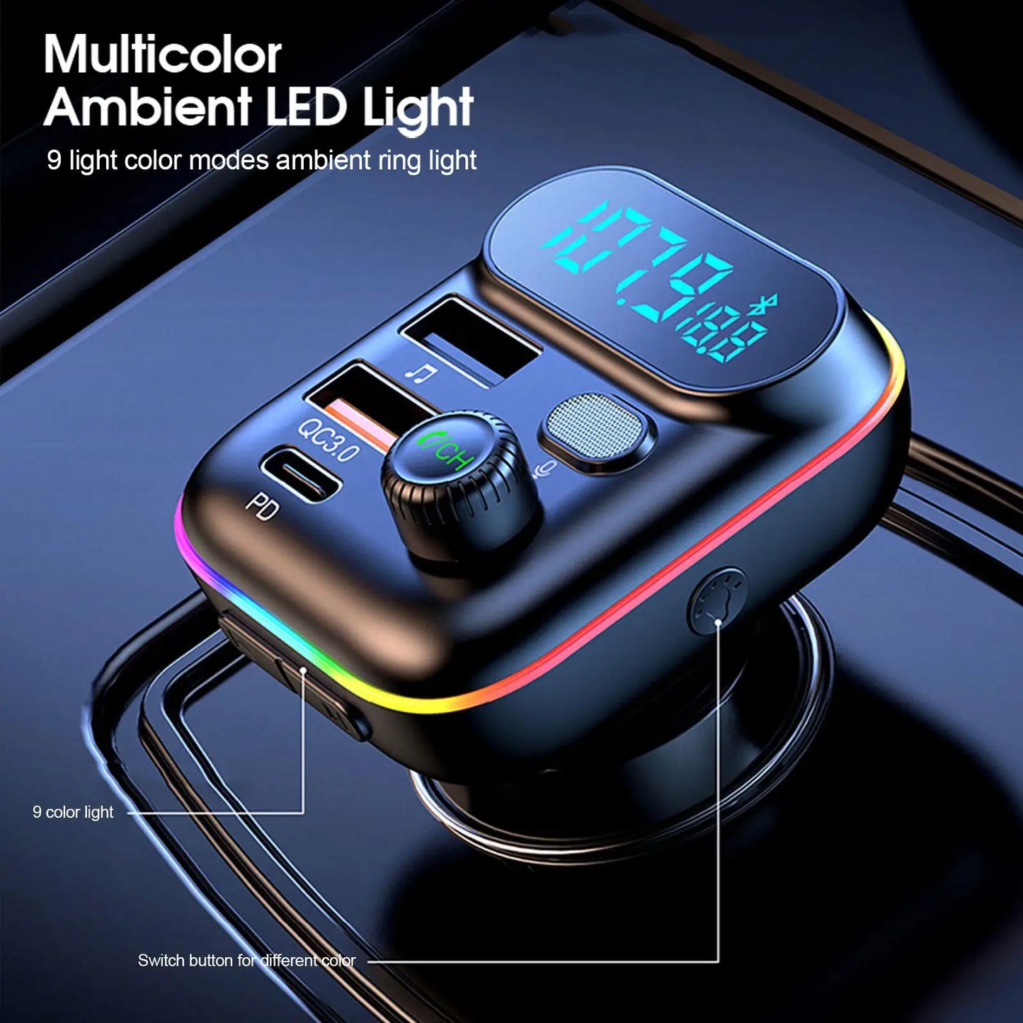 Auto Bluetooth FM Transmitter Bluetooth 5.0