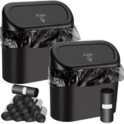Car Trash Can (With Lid) Contains 60 (300) Garbage Bags, Small Car Trash Can, Leak-Proof Mini Car Accessories