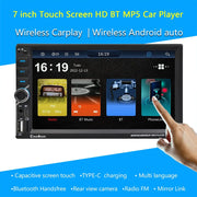 Draadloos Carplay en androidauto radio 7 inch 2 din